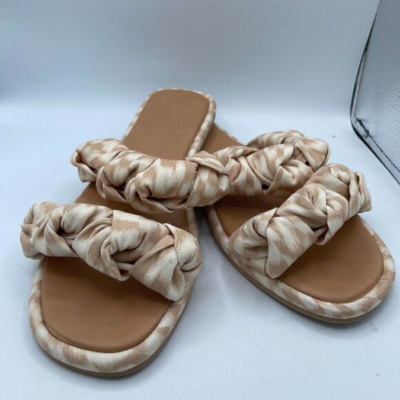 NWOT Universal Thread  knotted double tan strap slide 10 - Picture 1 of 8